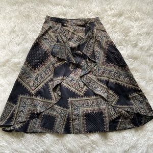 Eva Franco Paisley‎ Ruffle Skirt